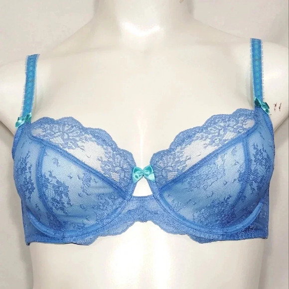 34C Paramour 115005 Captivate Underwire Bra Lake Blue NWT - Picture 1 of 10